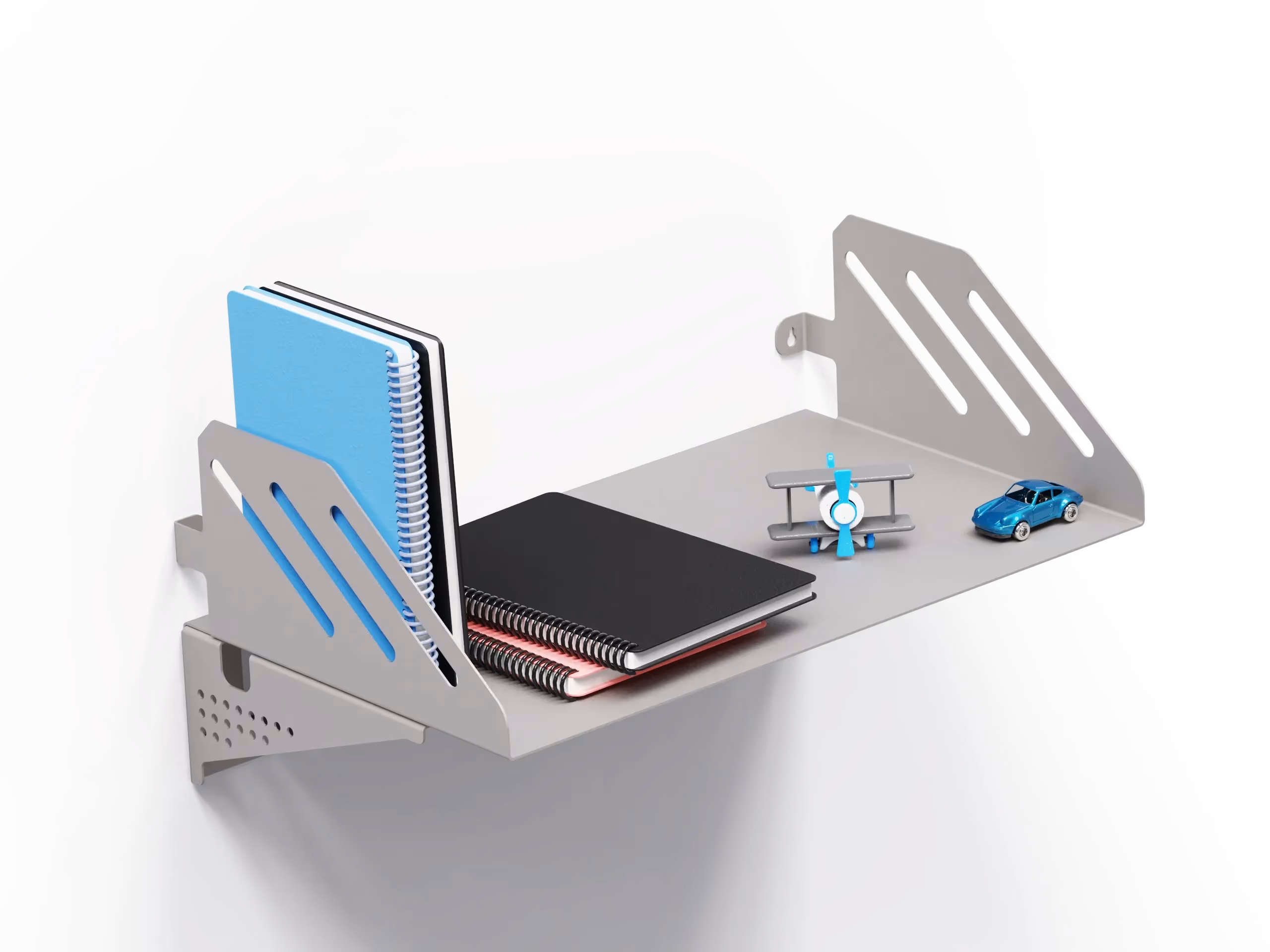 Kage - the formed wall shelf, one folded sheet of metal